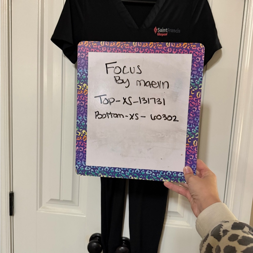 Focus by Maevn Black Women's Scrub Set